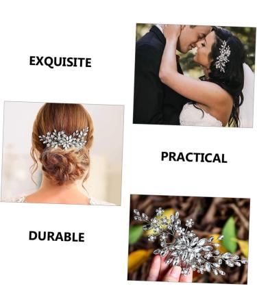 Mikinona Crystal Inlaid Hair Comb Bride Hair Comb Bride Headdress Bridal Hair Decor Wedding Hair Comb Wedding Headdress Wedding Headpiece for Bride Crystal Hair Comb Bridal Headpieces - Buy Online on GoSupps.com