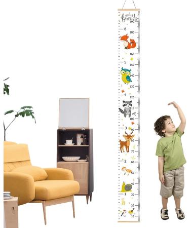 Fanelod Height Diagram - Kids' Growth Chart with Cartoon Design | Pine & Canvas Textures - Perfect for Measuring Children's Growth - Buy Online on GoSupps.com