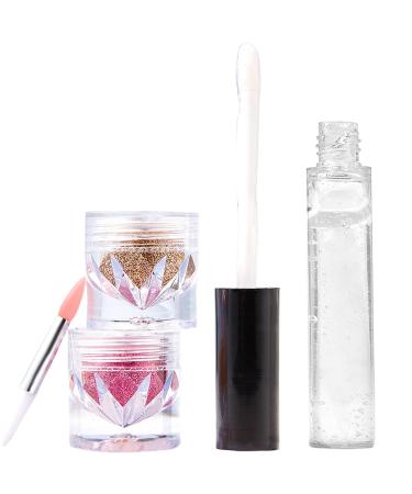 CHAKAE 2 Colors Lipstick Set - Lip Gloss Lipstick - Lip and Nail Makeup Powder