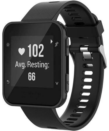 Meifox Compatible with Garmin Forerunner 35 Band Solf Silicone Replacement Bands for Garmin Forerunner 35 Watch (Black1) - Buy Online on GoSupps.com