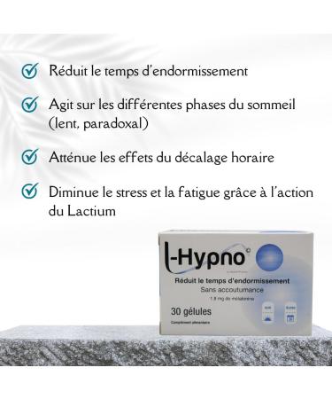 L-Hypno - Natural Sleep Supplement with Lactium 150mg and Melatonin 1.8mg - Improves Sleep and Reduces Jet Lag - Buy Online on GoSupps.com