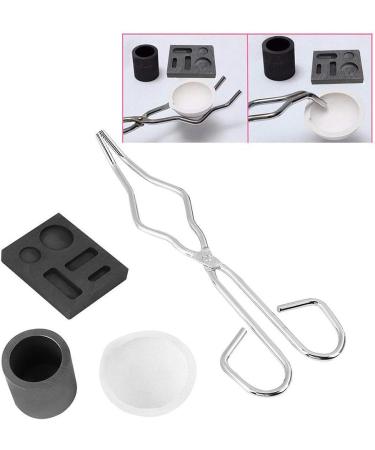 4pcs Fire Graphite Set Crucible + Tongs + Bowl + Combination Mould for Platinum, Gold, Silver Smelting - Buy Online on GoSupps.com