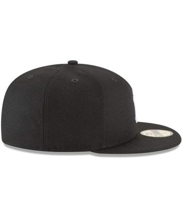 New Era New York Yankees Basic 59Fifty Fitted Cap Hat - Black/White - Size 7 1/2 - Buy Online on GoSupps.com