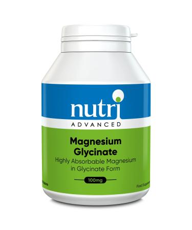 Nutri Advanced Magnesium Glycinate 100mg High Strength Supplement - Sleep Support - Easily Absorbable Gentle on Digestion - 120 Tablets - Buy Online on GoSupps.com
