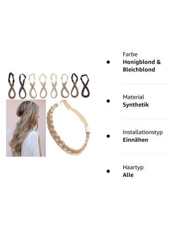 SEGO Hair Extensions: Adjustable Braid Headband - Honeyblond & Bleich Blond - Elastic Stretch Beauty Accessory for Women - Buy Online on GoSupps.com