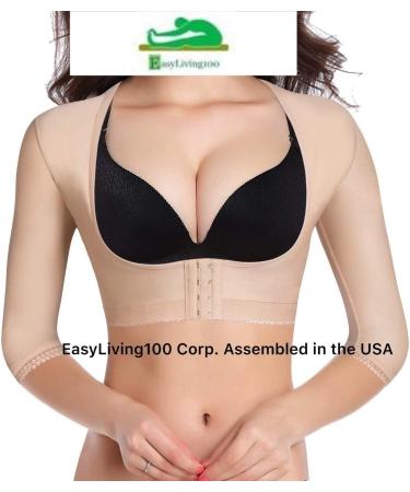 Upper Arm Shaper Compression Sleeves | Post Surgical Slimmer & Posture Corrector | LipoHealing LLC - Large Size + Free Lipofoam Strips | International Shipping Available - Buy Online on GoSupps.com