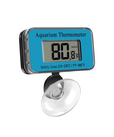 Aquarium Thermometer LCD Digital Waterproof Thermometer with Suction Cup Fish Tank Water Temperature for Fish Like Betta