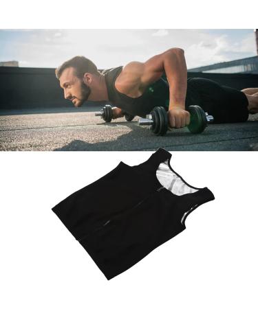 Waist Trainer Sweat Vest for Men Men Sauna Vest Shaper Gym Fitness Workout Neoprene Sweat Waist Trainer Zipper Tank Top Inner Silver L/XL - Buy Online on GoSupps.com