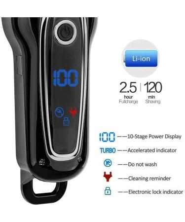 Buy Electric Clipper Man Trimmer - Wireless Titanium Alloy LED Display Rechargeable Haircut Kit - International Shipping Available - Buy Online on GoSupps.com
