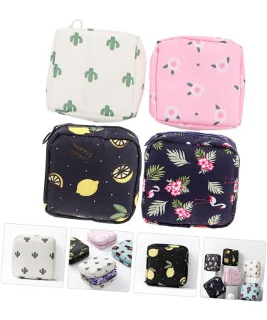 Anneome 4pcs Sanitary Napkin Storage Bags - Travel Wallets for Women | Large Capacity Menstrual Pad Holder & Chapstick Containers - Buy Online on GoSupps.com