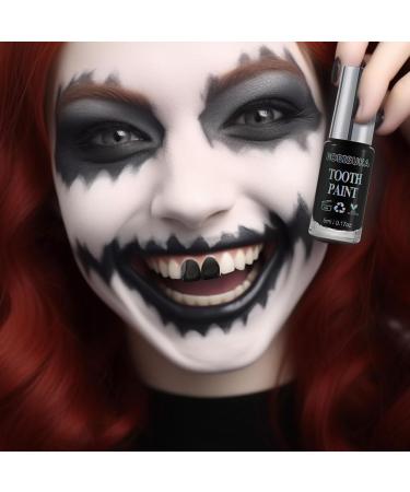 BOBISUKA Black Tooth Paint - Professional Makeup for Cosplay Halloween Theater & Special Effects | Safe Quick Dry Realistic (5 ml - Buy Online on GoSupps.com