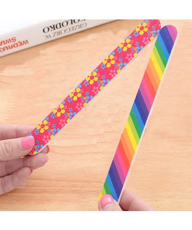 10 PCS Professional Double Sided 100/180 Grit Nail Files - Nail File Set for Manicure and Pedicure - Buy Online on GoSupps.com
