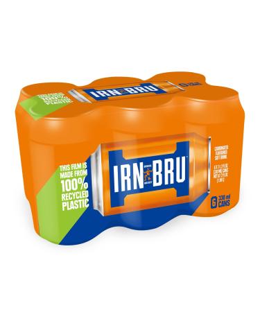 IRN-BRU From AG Barr The Original and Best Sparkling Flavored Soft Drink | A Scottish Favorite | 330 ML (Pack of 6)
