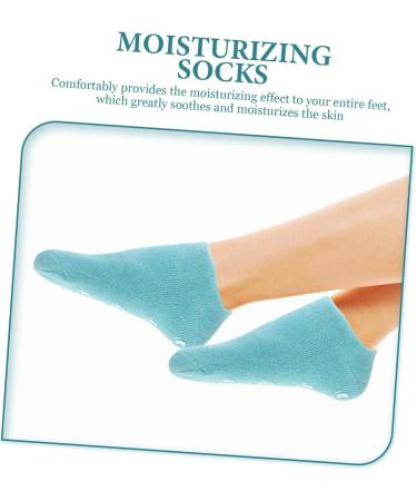 minkissy 2 Pairs Gel Socks Moisturizing Socks for Foot Care Spa Sock Moisture Retention Socks Foot Softening Cracked Heel Socks Feet Care Socks Miss Foot Glue Household Cotton Yarn - Buy Online on GoSupps.com