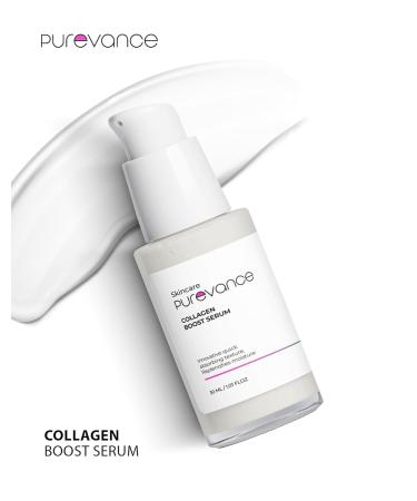 Purevance Collagen Boost Serum Hydrating Face Serum 30ml/1 fl oz Vegan Natural Formula - Buy Online on GoSupps.com