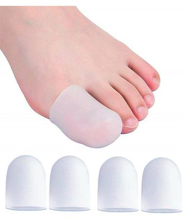 4 Pieces Gel Toe Caps - Silicone Toe Protectors for Blisters Calluses & Pain Relief - Cushioning & Separation for Comfort - Buy Online on GoSupps.com