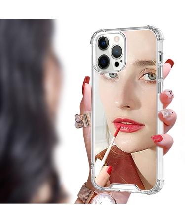 Cavdycidy for iPhone 13 pro Mirror Case for Women Acrylic Mirror Phone Case That Can Be Used for Outdoor Makeup for Girl Who Love Beauty(Classic Mirror) 13pro Classic Mirror