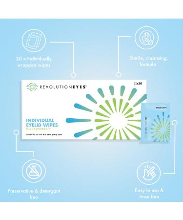 Revolutionary Eyelid Cleaning Towels | 30 Sterile Towels for Dry Eyes MGD & Blepharitis | Chemical-Free & Preservative-Free Eye Care - Buy Online on GoSupps.com