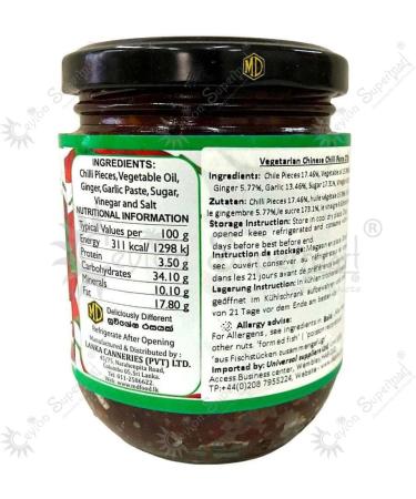 MD Vegetarian Chinese Chilli Paste 200g - Buy Online on GoSupps.com
