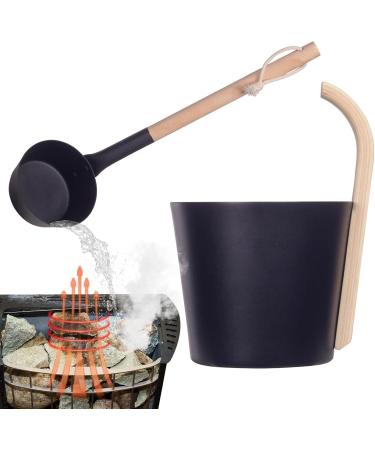 Aluminum Sauna Barrel 7L Sauna Bucket Luxurious Finnish Sauna Large Capacity Aluminum Bucket Sauna Metal Bucket Matching Ladle Sauna Barrel with Long Handle Spoon Set for Sauna and - Buy Online on GoSupps.com