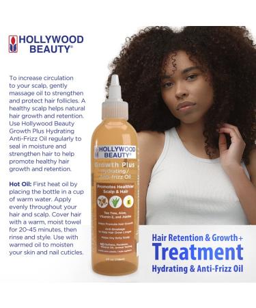 Growth+: Hydrating/Anti-Frizz Oil With Jojoba 4 Oz (Pack Of 2) - Buy Online on GoSupps.com