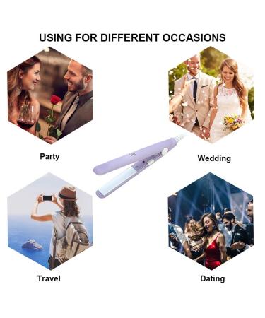 2 in 1 Hair Straightener and Curler - Mini Ceramic Tourmaline Ionic Flat Iron for Perfect Straightening & Curling - Buy Online on GoSupps.com