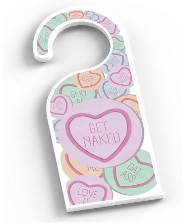 Get Naked Love Heart Style Mix Sweet Heart Door Hanger Wooden Hanging Plaque - Buy Online on GoSupps.com