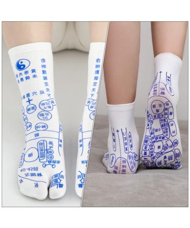 Lurrose Blue Tabi Socks | Japanese Kimono Cotton Acupressure Slippers | Sweet 2-Toe Sandals for Comfort & Style 40-45 - Buy Online on GoSupps.com