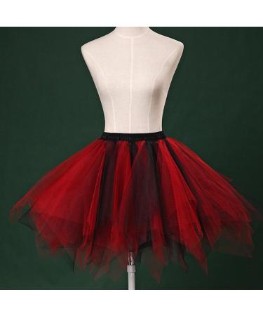Hehiy Women's Carnival Costume - 50s Tllrock Tutu Skirt Short Ballet Petticoat Black & Brown Multi-Color Crinoline Tulle Rock for Women - Buy Online on GoSupps.com