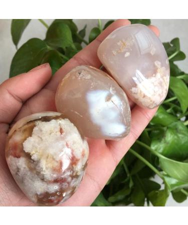 ENPAP 90-100g Beautiful Natural Cherry Blossom Agate Hand Play NaturalStones xingyong - Buy Online on GoSupps.com