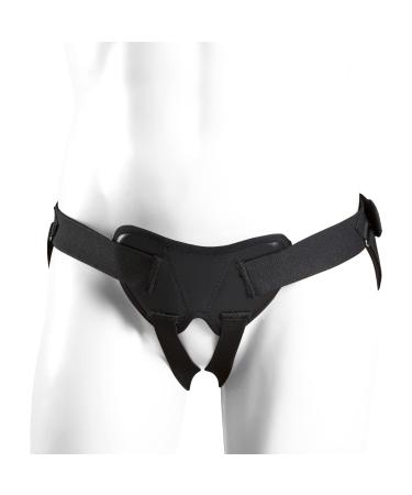 Champion Hernia Belt Single or Double Herniation Pad Adjustable Compression Support Black Medium