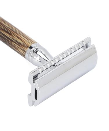 Professional Ergonomic Double Edge Safety Razor - Bamboo Handle Manual Shaver for Home Facial Care | International Shipping - Buy Online on GoSupps.com