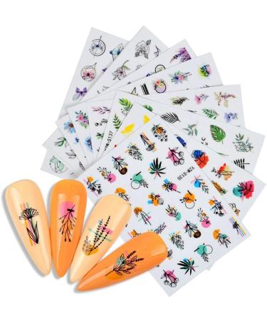 1 Sheet Decoration Sweet Summer Series Nail Sticker Butterfly-shape Lavender Decals Stickers(YZW-S130) - Buy Online on GoSupps.com