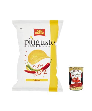Italian Gourmet E.R. San Carlo Pi Gusto Vivace Salted Patatine Chips 50g + Pulp Italian Gourmet 400g Pack of 20