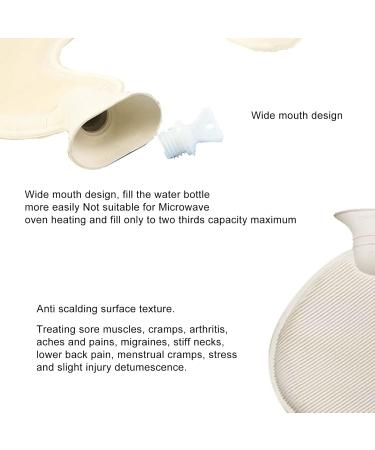 LBEC 1L Hot Water Bottle - Explosion-Proof U-Shaped Soft Cover for Pain Relief - Gray - Buy Online on GoSupps.com