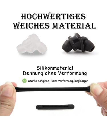 6 Pairs Silicone Anti-Slip Covers for Glasses Brackets - Black & White Rubber Accessories | Ideal Glasses Ear Hooks - Buy Online on GoSupps.com