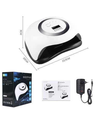 LED UV Nail Lamp - Hepaz Auto-Sensor Gel Nail Dryer | 4 Timer Settings for Perfect Fingernails & Toenails - International Shipping - Buy Online on GoSupps.com