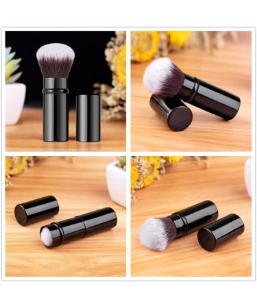 Retractable Telescopic Face Kabuki Brush - Portable Round Powder Makeup Brush (Black) - Buy Online on GoSupps.com