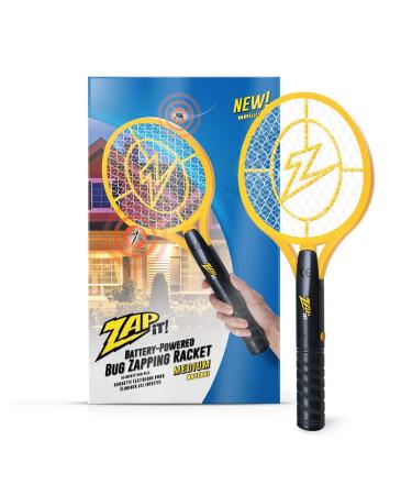 Zap it!Bug Zapper - battery -operated mosquito fly swatter/killer and bug zapper racket - 3 500 volts LED light for zapping in the dark - contained 2xAA batteries in the scope of delivery (medium)