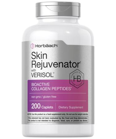 Horb ach Skin Rejuvenator with Verisol | Bioactive Collagen Peptides | 200 Caplets | Non-GMO Gluten Free Supplement