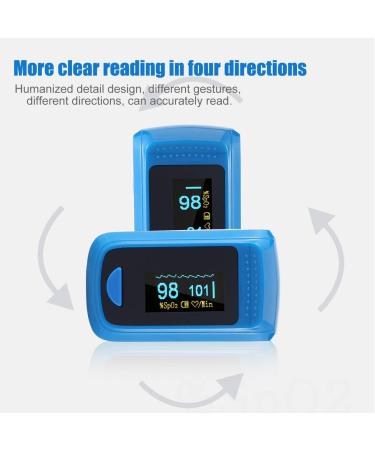 Finger Pulse Oximeter UK NHS Blood Oxygen Monitor Finger Pulse Saturation Oximeters Fingertip Portable Oximetry for Athletes Adults Kids with Lanyard - Buy Online on GoSupps.com