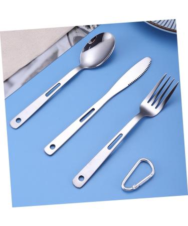 BESPORTBLE Travel Cutlery Titanium Camping Utensils Camping Picnic Cutlery Utensil Set Spoon Fork Knife Portable Picnic Cutlery Kit Camping Cutlery - Buy Online on GoSupps.com