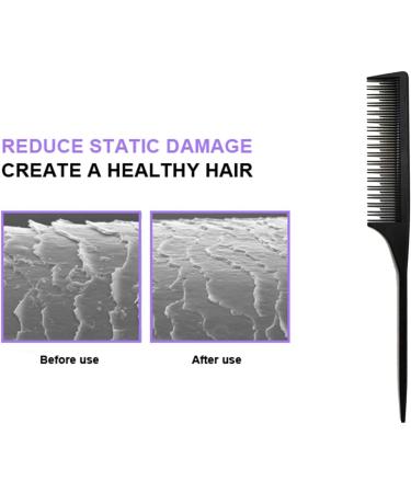 3 Teasing Comb Tail Comb for Root Teasing for Thin Add Volume Fine and Normal Hair Types Hair Comb For Women And Men 8.75 Inches Black 4 - Buy Online on GoSupps.com