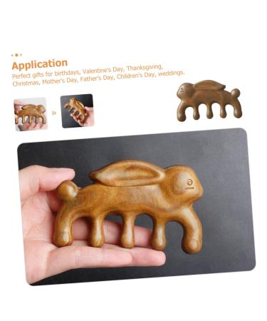 Gogogmy Green Sandalwood Massage Comb - Portable Antistatic Wooden Scalp Ridge Tool for Head Massage & Hair Care - Buy Online on GoSupps.com