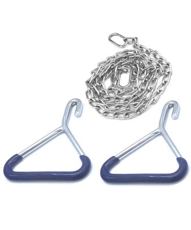 Western Tools OB Chain Handle (2 OB Handle & 60 Inch Chain) Livestock Farming Veterinary Heavy Duty Stainless Steel for Cow Goat and Cattle Delivery Instruments On Dairy Farms