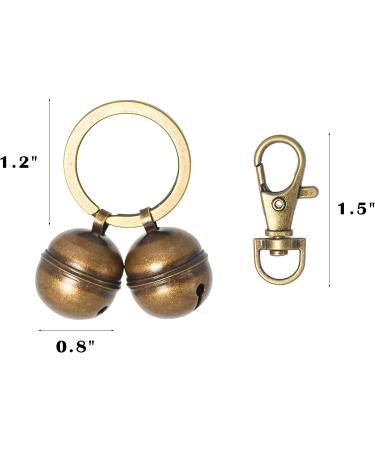 Copper Bells for Dog Collars with Snap Clips - Pure Copper, Clear Sound, No Rust - Ideal for Dogs/Cats - Save Birds and Wildlife - Buy Online on GoSupps.com