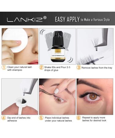 DIY Lash Extension Kit - LANKIZ Luxury Eyelash System for Home Use - Includes Individual Lashes, Glue & Tools - Buy Online on GoSupps.com