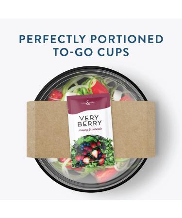 Hall & Perry Lite Salad Dressing - Low Calorie, Low Fat, Keto Friendly - 12 Individual 1oz Pouches - Very Berry Greek Mango Poppy Balsamic Flavor - Pack of 12 - Buy Online on GoSupps.com