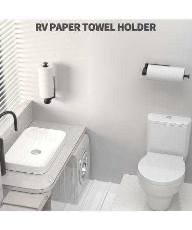 Single Hand Operable Under Cabinet Paper Towel Holder with Damping Effect - Black | For Kitchen & Bathroom - Buy Online on GoSupps.com