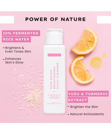10% Rice Water Brightening Face Wash | Daily Face Cleanser for Women and Men | Brightens Skin | Removes Dirt & Impurities | Suitable for All Skin Types - 100 ml - Buy Online on GoSupps.com